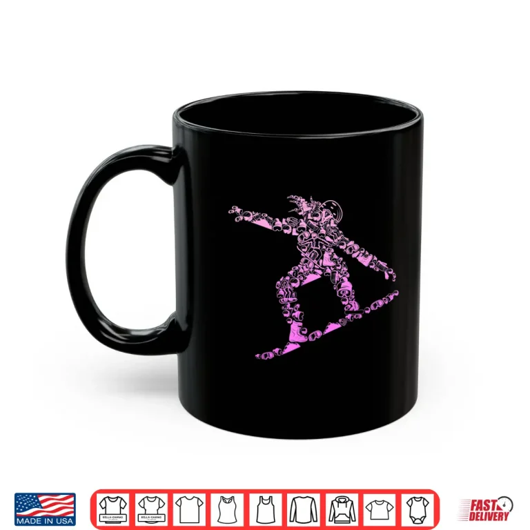 Mug Snowboard Snowboarder Snowboarding Women Girls Kids Shirt