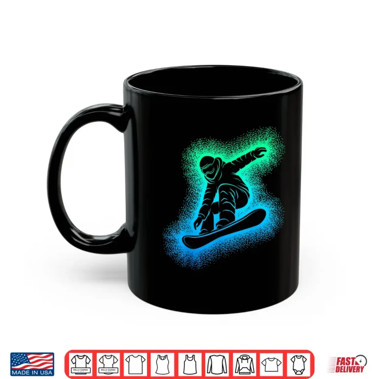 Mug Snowboard Snowboarding Kids Boys Men Shirt