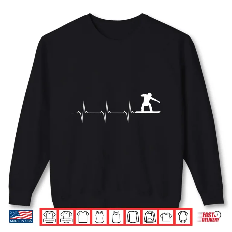 Sweatshirt Snowboarding Heartbeat Snowboard Shirt