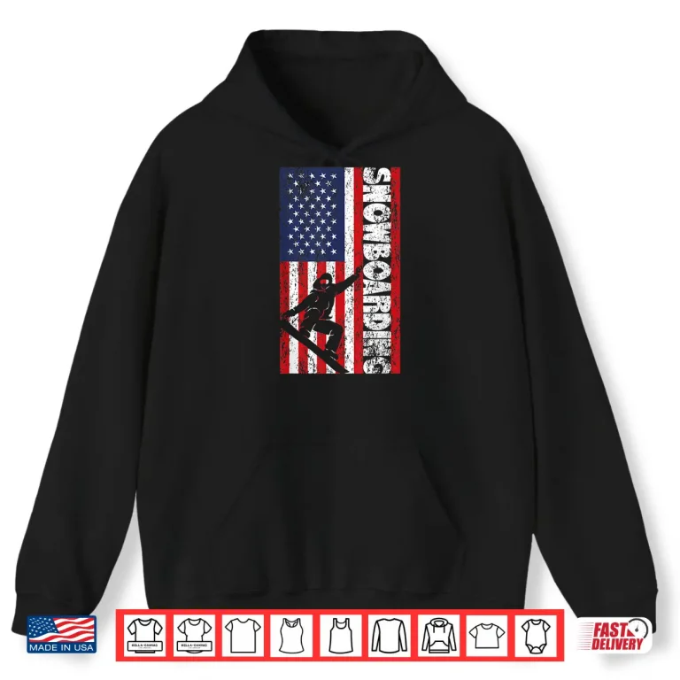 Usa Winter Patriotic Snowboarder American Flag Snowboard Women Kids Men Shirt 1 Hoodie USA Winter Patriotic Snowboarder American Flag Snowboard Women Kids Men Shirt