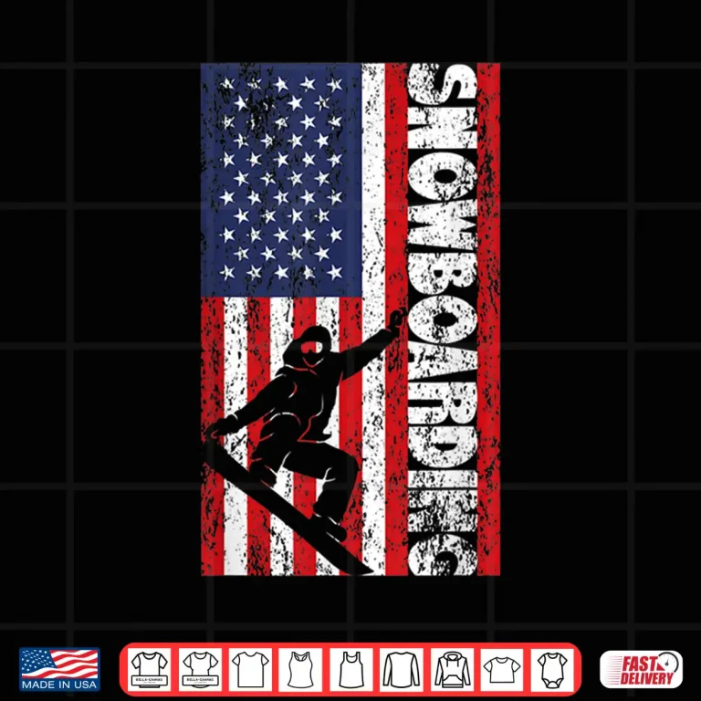 Usa Winter Patriotic Snowboarder American Flag Snowboard Women Kids Men Shirt 4 Design USA Winter Patriotic Snowboarder American Flag Snowboard Women Kids Men Shirt