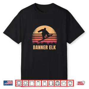 Banner Elk North Carolina Snowboarding Vintage Nc Boarder Shirt