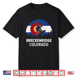 Breckenridge Co Mountain Town Snowboarding Shirt