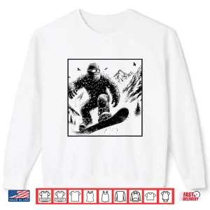 Sweatshirt Bigfoot Snowboarder Funny Sasquatch Snowboarding Lover Shirt