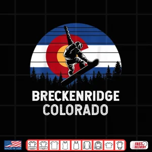 Design Breckenridge CO Mountain Town Snowboarding Shirt