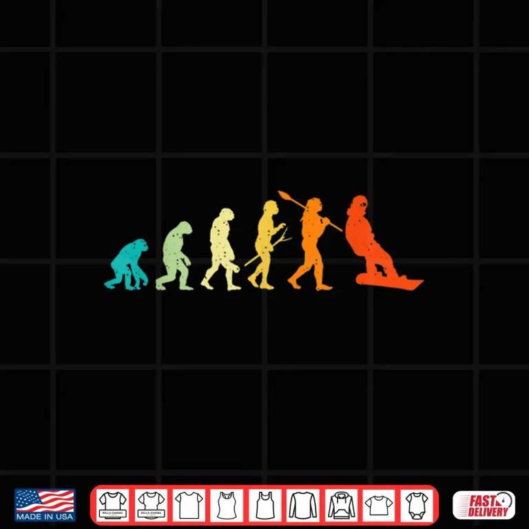 Design Evolution Of Snowboarder Snowboard Snowboarding Lover Shirt