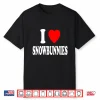 I Heart (Love) Snowbunnies Skiing Snowboarding Attraction Shirt