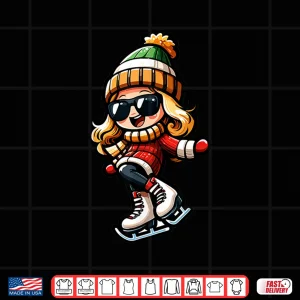 Design Girl Snowflake Sunglasses Snowboarding Player Shirt