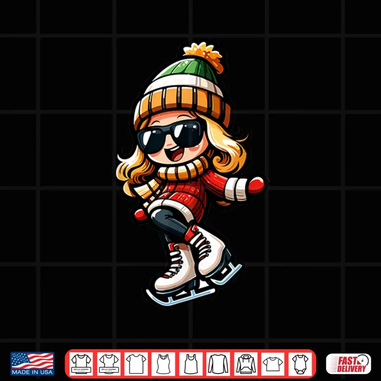 Design Girl Snowflake Sunglasses Snowboarding Player Shirt