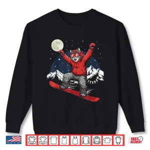 Sweatshirt Snowboard Kitten Cat Snowboarding Wintersports Snowboarder Shirt