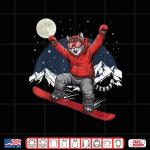 Design Snowboard Kitten Cat Snowboarding Wintersports Snowboarder Shirt