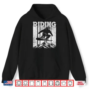 Hoodie Snowboarding Ride Lover Tee for Men Women Youth Adults Shirt