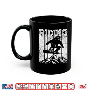 Mug Snowboarding Ride Lover Tee for Men Women Youth Adults Shirt