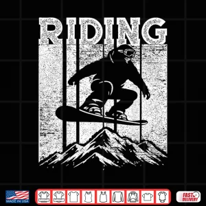 Design Snowboarding Ride Lover Tee for Men Women Youth Adults Shirt