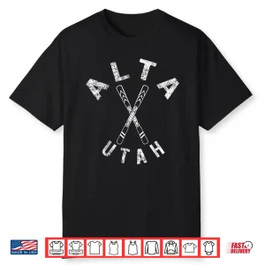 Alta Ski Utah Souvenir Skier Skiing Snowboarding Mountain Shirt