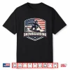 American Snowboarding Vintage Usa Flag Snowboard Snowboarder Shirt