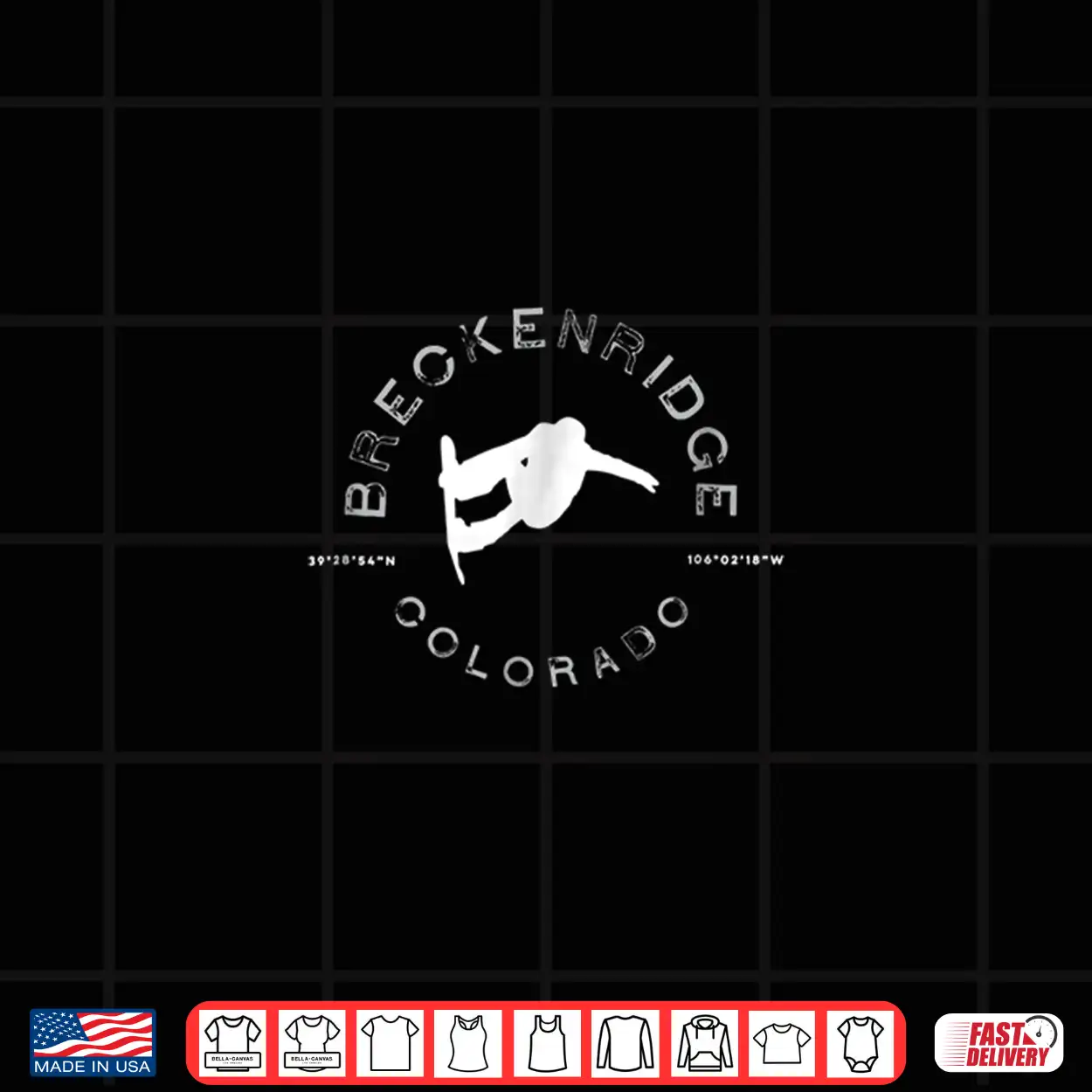 Breckenridge Colorado Vintage Graphic Snowboarding T Shirt