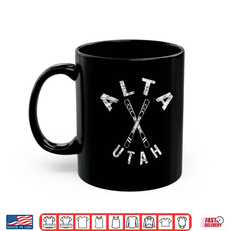 Mug Alta Ski Utah Souvenir Skier Skiing Snowboarding Mountain Shirt