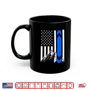 Mug American Flag Snowboarding Gifts Mountain Snowboarder Shirt