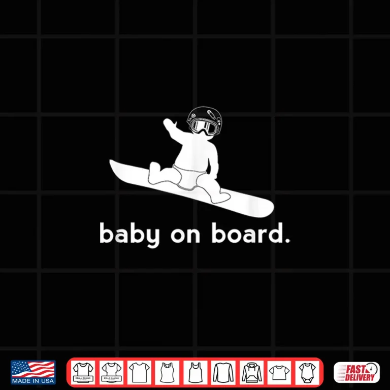 Design Baby on Snowboard Snowboarding Snowboarder Baby Shirt