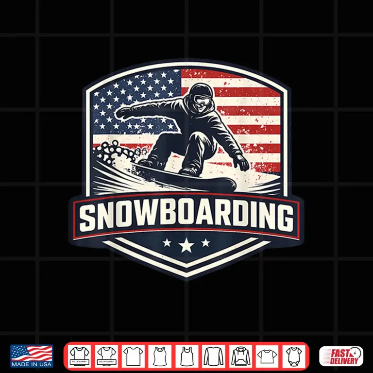 American Snowboarding Vintage Usa Flag Snowboard Snowboarder Shirt 4 Design American Snowboarding Vintage USA Flag Snowboard Snowboarder Shirt