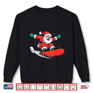 Sweatshirt Christmas Snowboarding Snowboard Santa Xmas Boys Men Kids Shirt
