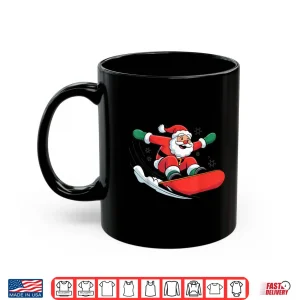 Mug Christmas Snowboarding Snowboard Santa Xmas Boys Men Kids Shirt