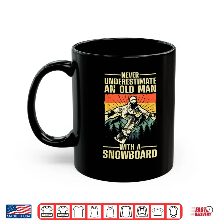 Mug Cool Snowboard Art Men Women Skier Snowboarding Snowboarder Shirt