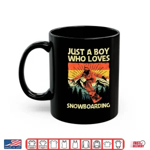 Mug Cool Snowboarding Design For Boys Kids Snowboard Snowboarder Shirt
