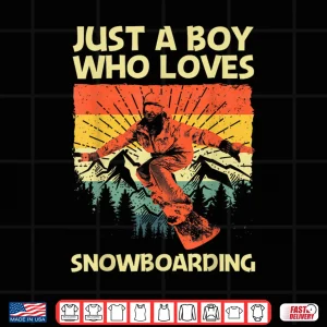 Design Cool Snowboarding Design For Boys Kids Snowboard Snowboarder Shirt