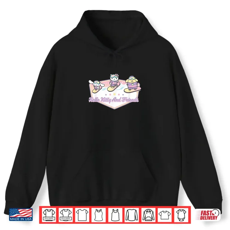 Hoodie Hello Kitty and Friends Winter Sports Snowboarding Shirt