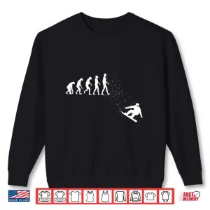 Sweatshirt Funny Evolution of Snowboarding Downhill Snowboarder Snow Shirt