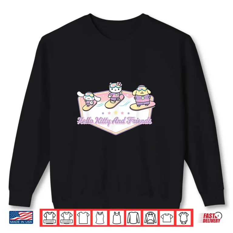 Sweatshirt Hello Kitty and Friends Winter Sports Snowboarding Shirt