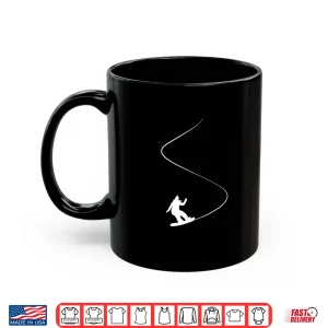 Mug Drawn Simple Snowboard Girl Shirt