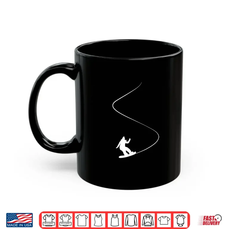 Mug Drawn Simple Snowboard Girl Shirt