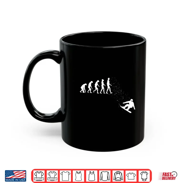 Mug Funny Evolution of Snowboarding Downhill Snowboarder Snow Shirt
