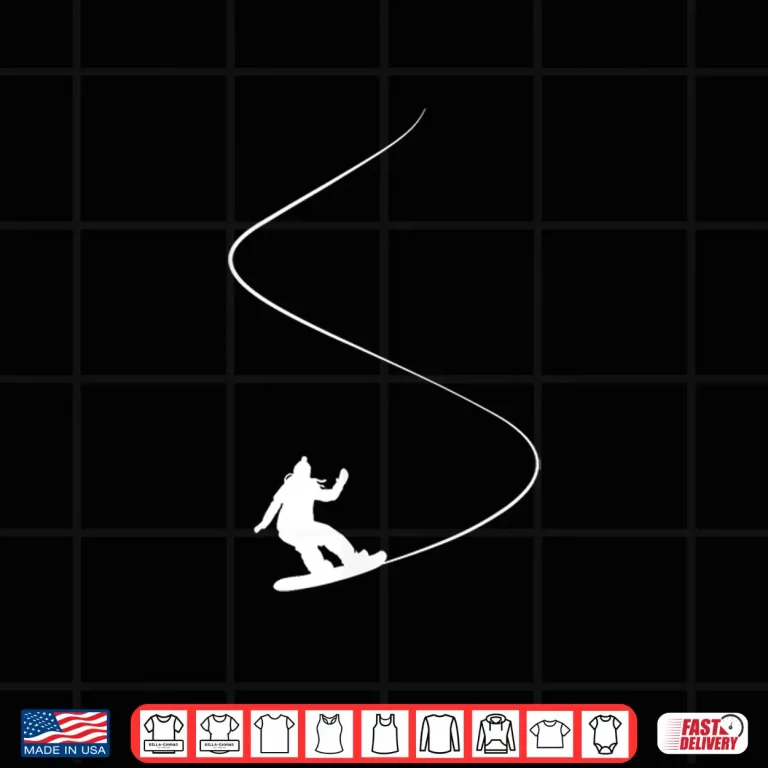 Design Drawn Simple Snowboard Girl Shirt