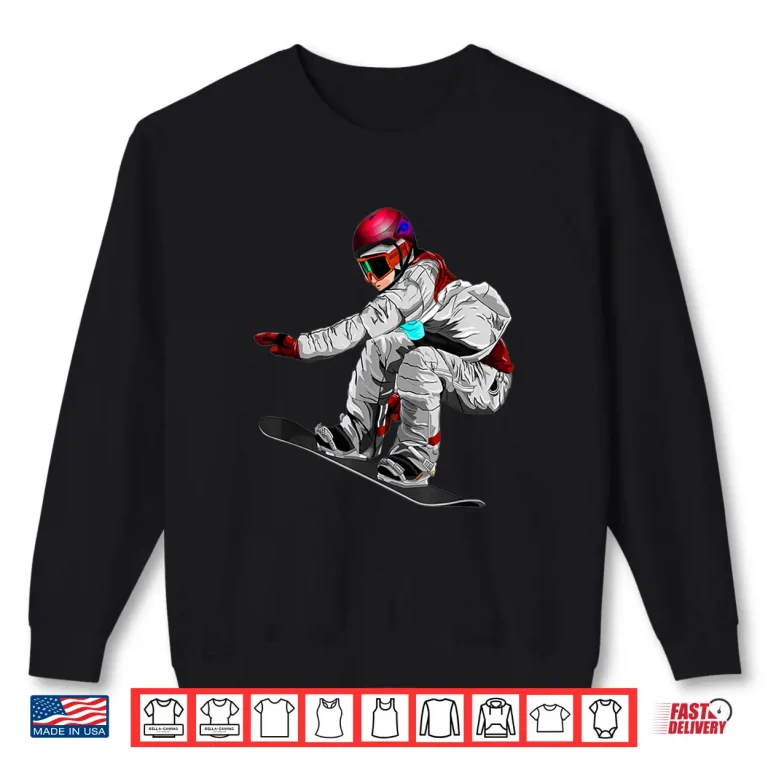 Sweatshirt Kids Snowboard Novelty Winter Snowboarding Youth Men Boys Shirt