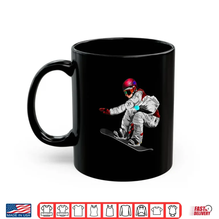 Mug Kids Snowboard Novelty Winter Snowboarding Youth Men Boys Shirt