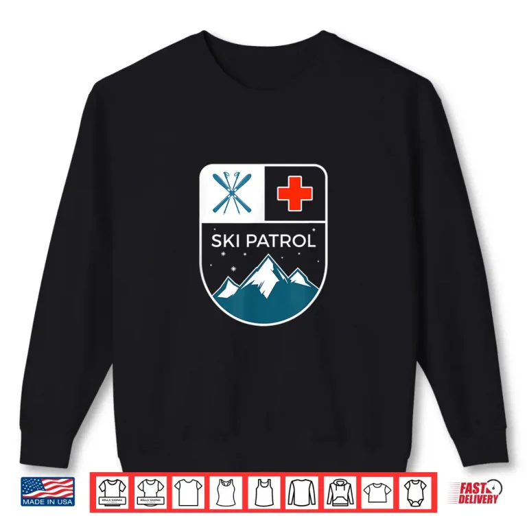 Sweatshirt Ski Patrol Winter Slopes Skiing Snowboarding Shirt