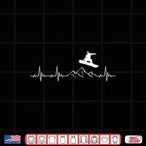 Design Snowboard Heartbeat Snowboarder frequency pulse Shirt