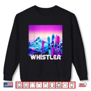 Sweatshirt Whistler Ski Retro 80s Style Skiing Snowboarding Shirt