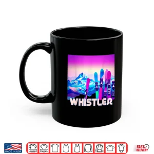 Mug Whistler Ski Retro 80s Style Skiing Snowboarding Shirt