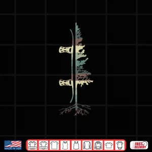 Design Vintage Pine Snowboard Snowboarding Gift Premium Tri Blend Shirt