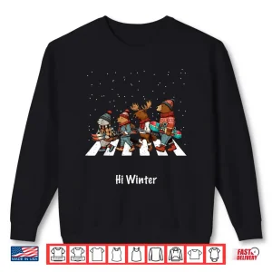 Sweatshirt Winter Holiday Snowboarding Animals Christmas Snowboarder Shirt