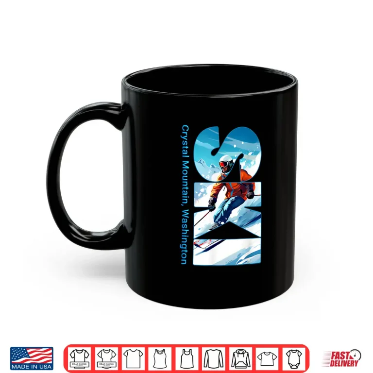 Mug Crystal Mountain Cool Skiing Vacation Ski Outdoor Skier Shirt