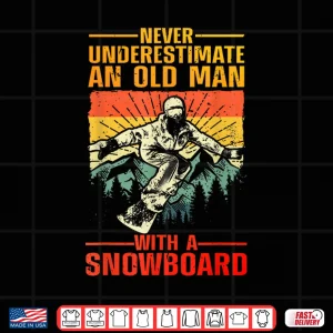 Design Cool Snowboarding Art For Men Grandpa Dad Winter Snowboarder Shirt