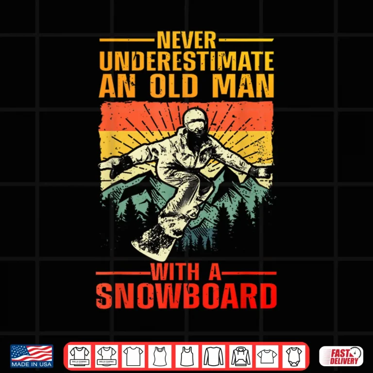 Design Cool Snowboarding Art For Men Grandpa Dad Winter Snowboarder Shirt