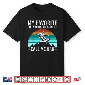 Funny Snowboarding Art Dad Men Father Snowboard Snowboarder Shirt