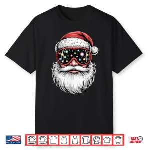 Magical Snowboarding Ski Goggles Santa Christmas Shirt